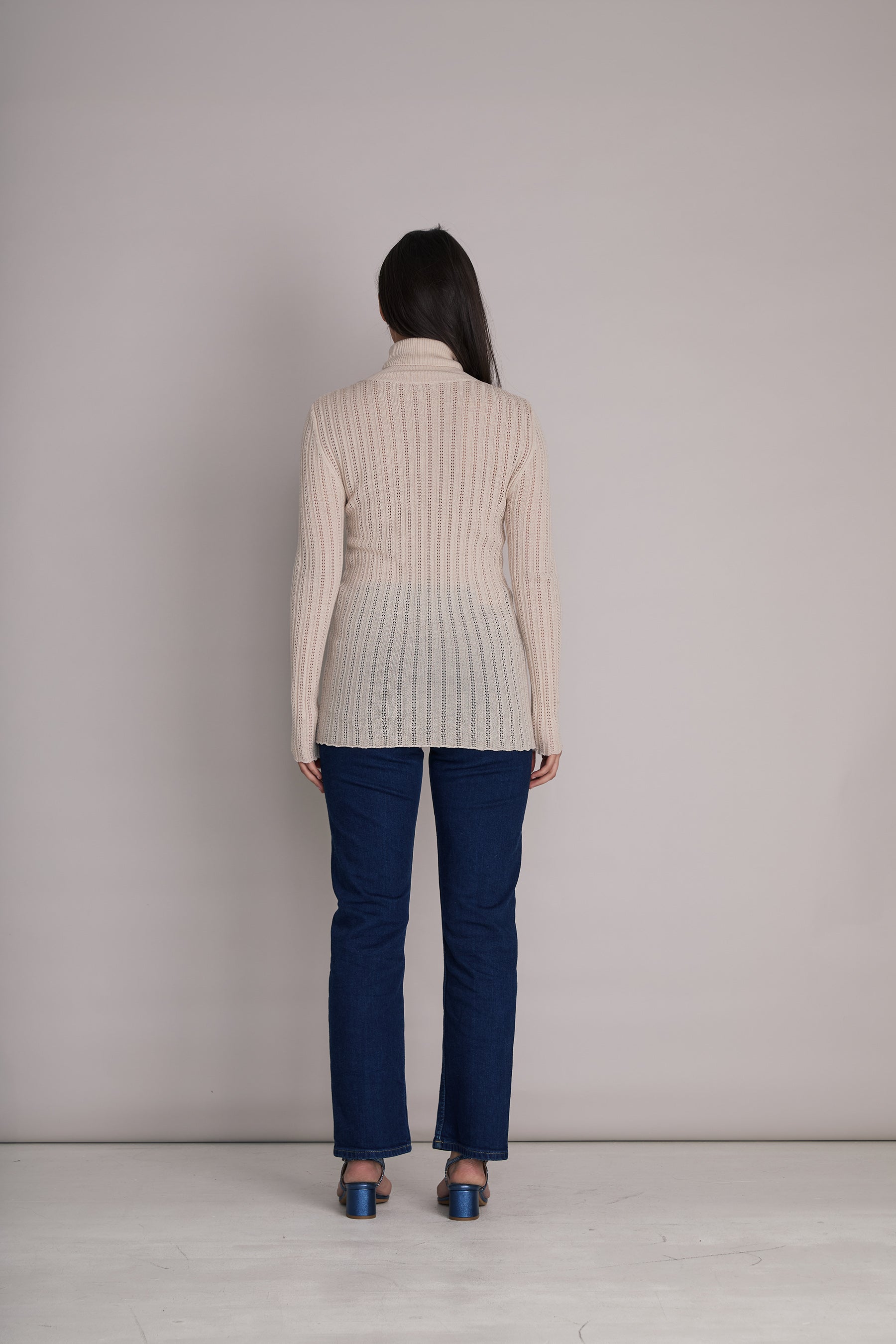 Dolly Pointelle Fine Knit Polo
