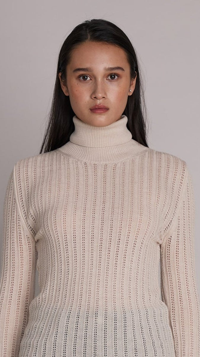 Dolly Pointelle Fine Knit Polo