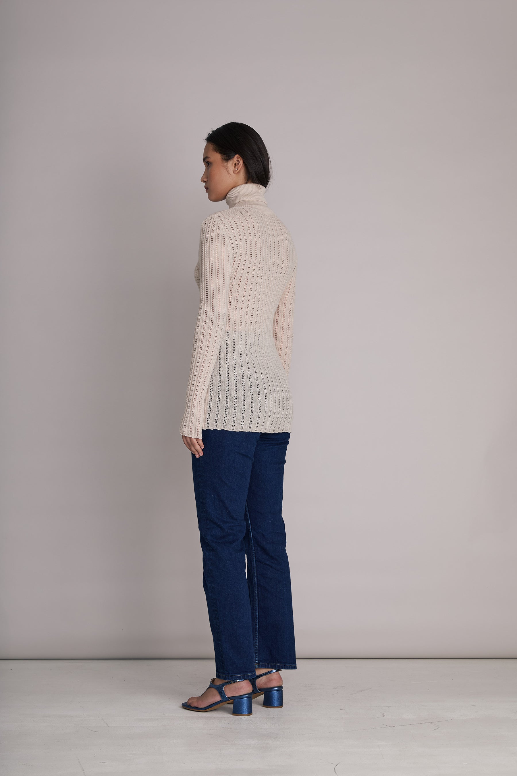 Dolly Pointelle Fine Knit Polo